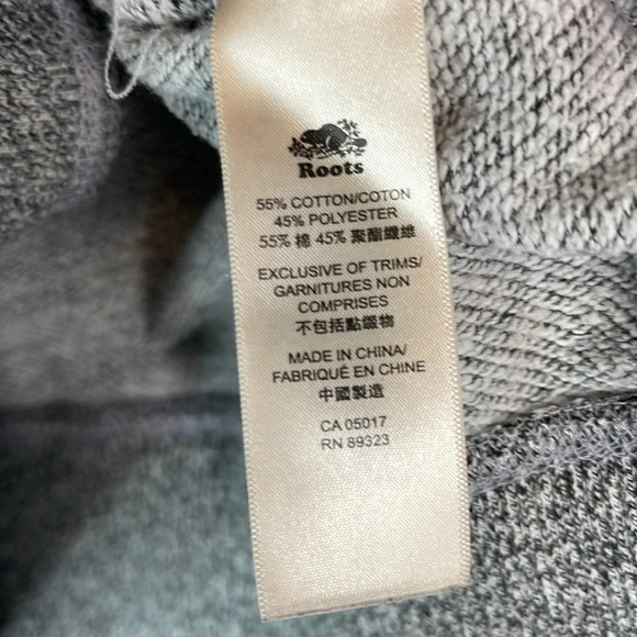 ROOTS Canada Heather Grey Whistler Quarter Zip Sweater Sweatshirt Gorpcore S - Picture 11 of 14